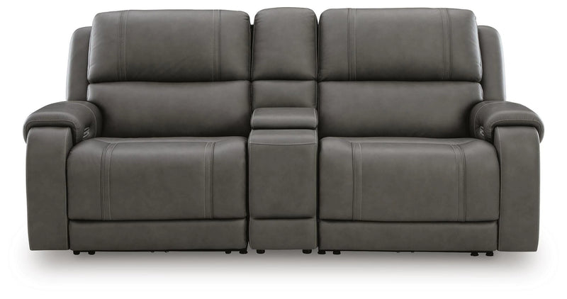 5Z - Pittson Power Reclining Sectional Loveseat with Console