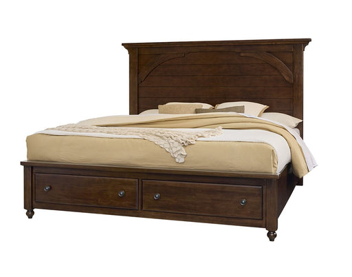 Vaughan Bassett Vista Queen Mansion Storage Bed in Warm Cherry image