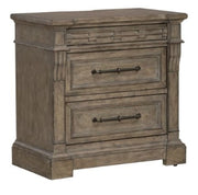 Liberty Furniture Town & Country 3 Drawer Nightstand w/ Charging Station in Dusty Taupe image