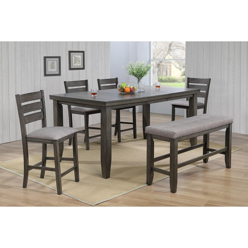 Crown Mark Bardstown Counter Height Table in Gray