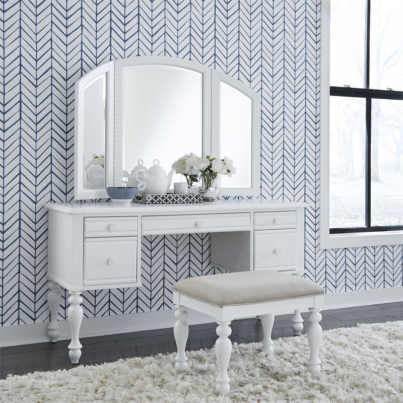 Liberty Furniture Summer House Vanity Mirror in Oyster White